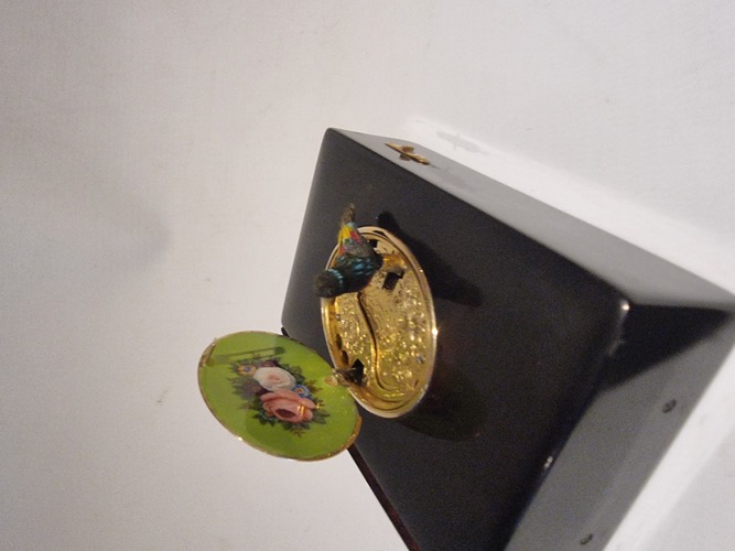 Gold and Tortoiseshell Singing Bird Box by Rochat